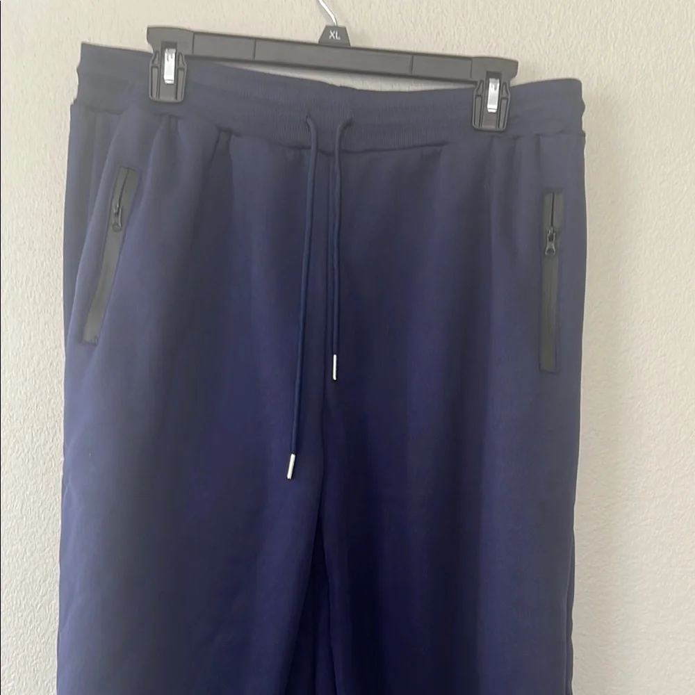 Men’s Blue Jogger Sweatpants XL with Elastic Waistband and‎ Cuffs